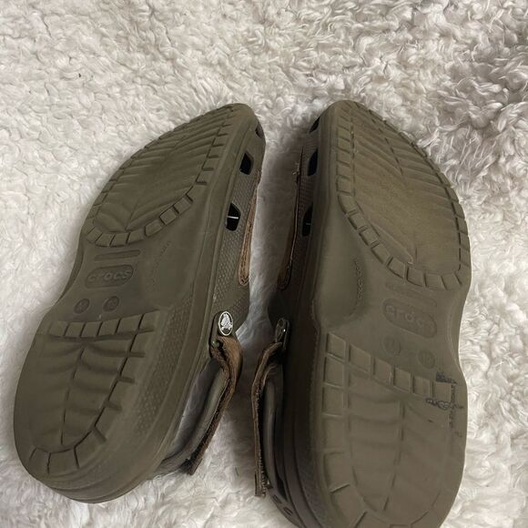 CROCS | Bogota brown suede Gorpcore slip-on slide clogs | MENS SZ12